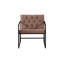 Élégant fauteuil à oreilles avec pieds en métal, tissu brun clair, 27,6 po x 29,1 po x 29,5 po | Cadre 100% métal et tissu 100% Babyface | Hauteur du siège confortable: 18,1 pouces, parfait pour le salon ou le bureau-797212093