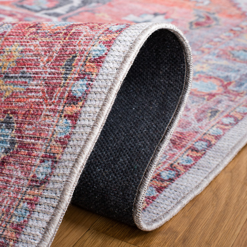 Rust and Ivory Hand-Knotted Reversible Viscose Area Rug