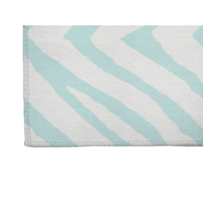 Zebra Stripe Non-Slip Outdoor Rug, Runner 2'6" x 8'