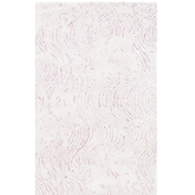 Glamour Hand Tufted Wool Viscose Cotton with Latex Abstract Rug in Ivory