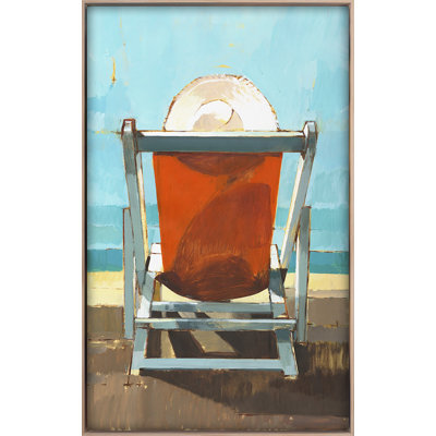 «Beach Chairs 2» par PC Ngo, peinture sur toile encadrée