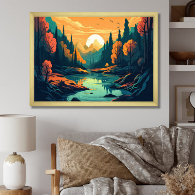 «Beautiful Stream at Sunset I», reproduction