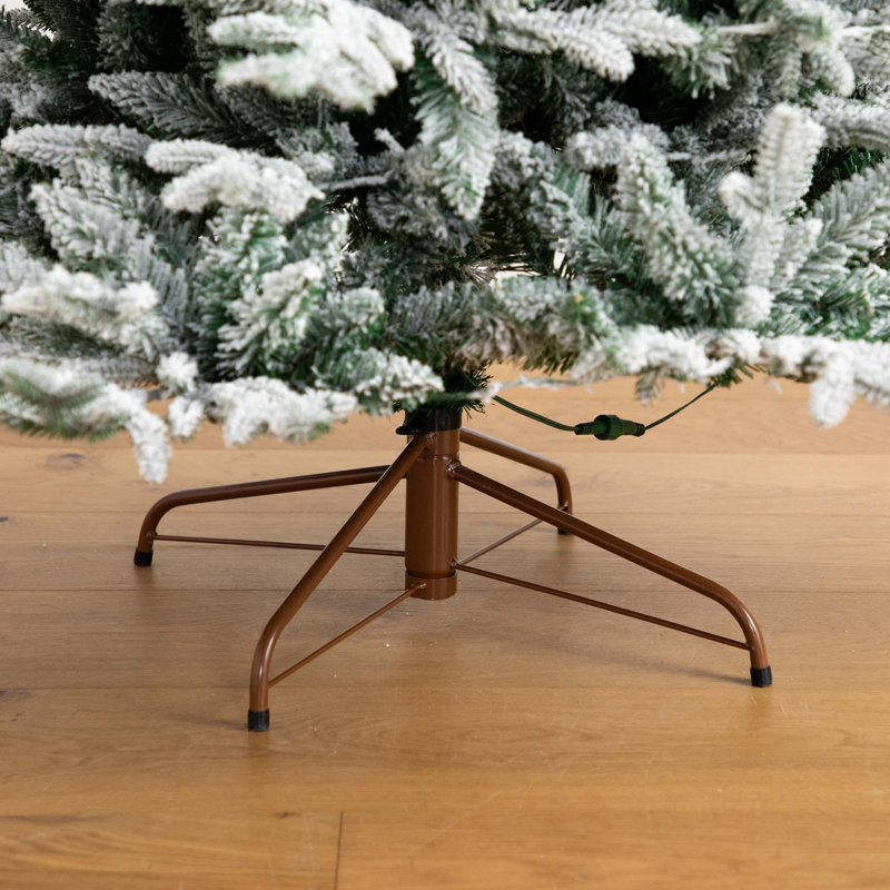 Sapin de Noël givré pré-éclairé, 6'