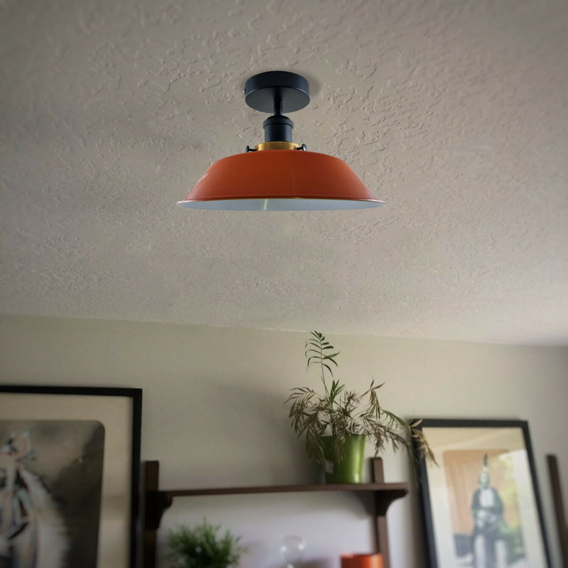 Lederer Flush Mount, Orange