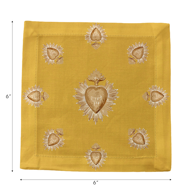 Ex Vote Cotton Sateen Cocktail Napkins, Gold