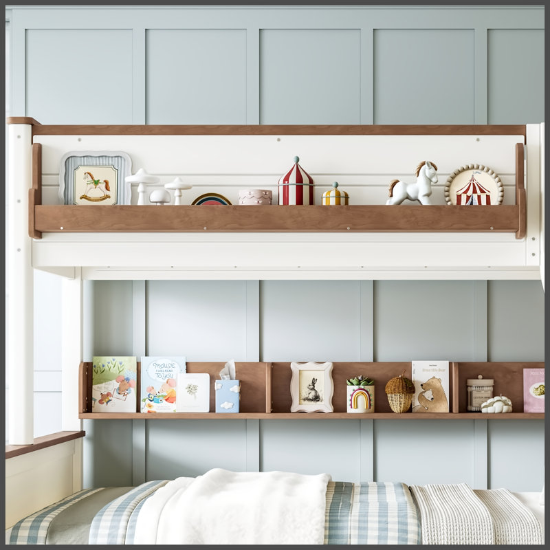 Lit superposé simple au-dessus de double / double en bois avec tiroirs de rangement, lit gigogne escamotable, tablettes de rangement, conception convertible