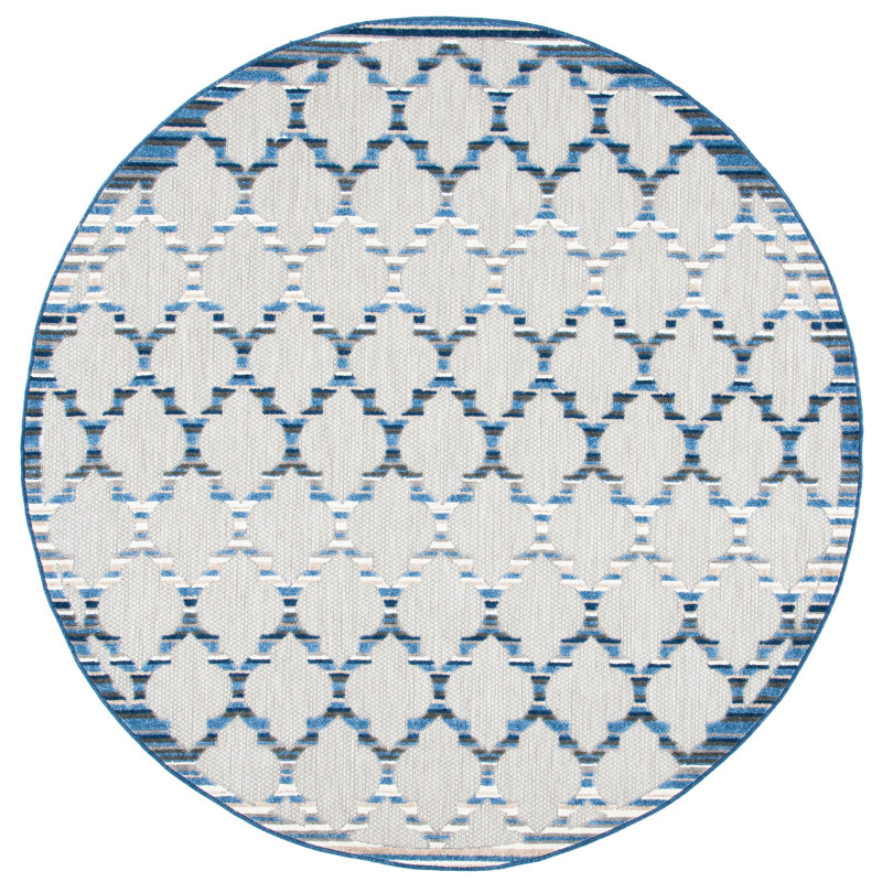 Dellena Performance Geometric Indoor/Outdoor Area Rug, Rectangle 6'7" x 9'