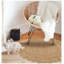 Tapis rond en jute naturel tissé à la main de 3 pi de style campagnard réversible, écologique