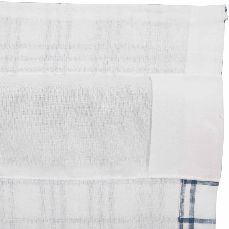 Cantonnière Surikova, Bleu denim / blanc cassé