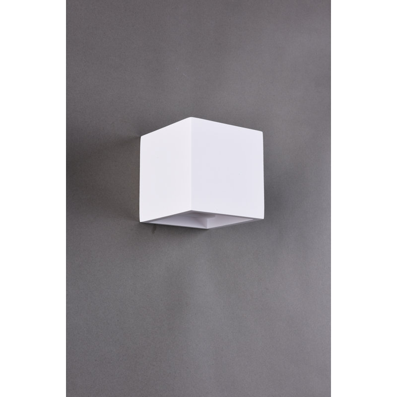 Blandford Ceramic Up & Downlight, 11.5cm H x 11.5cm W x 11.5cm D