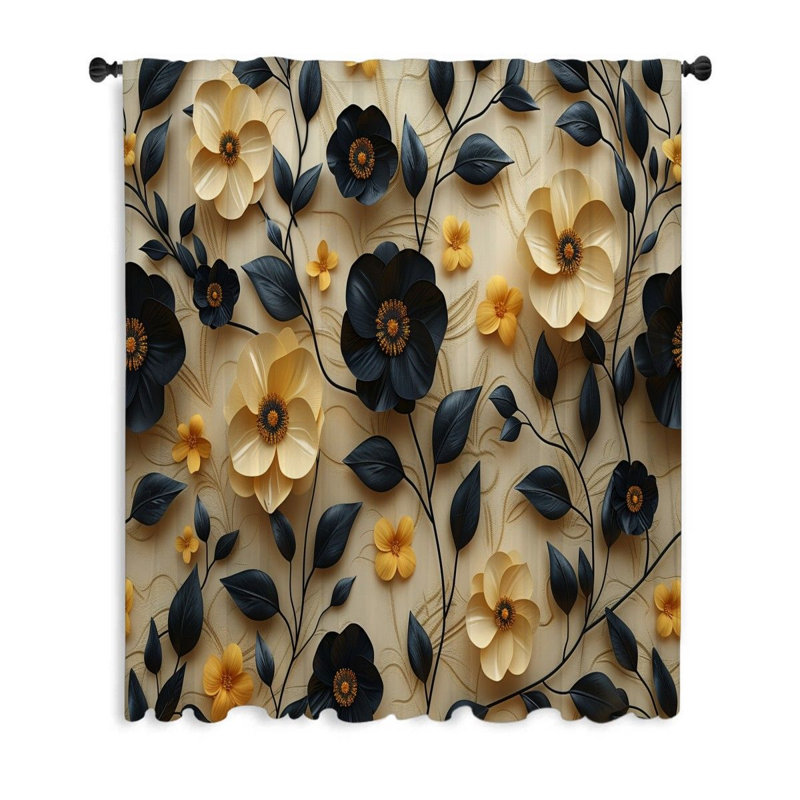 Panneau de rideau transparent en polyester Chrislyn, L 50 po x L 96 po