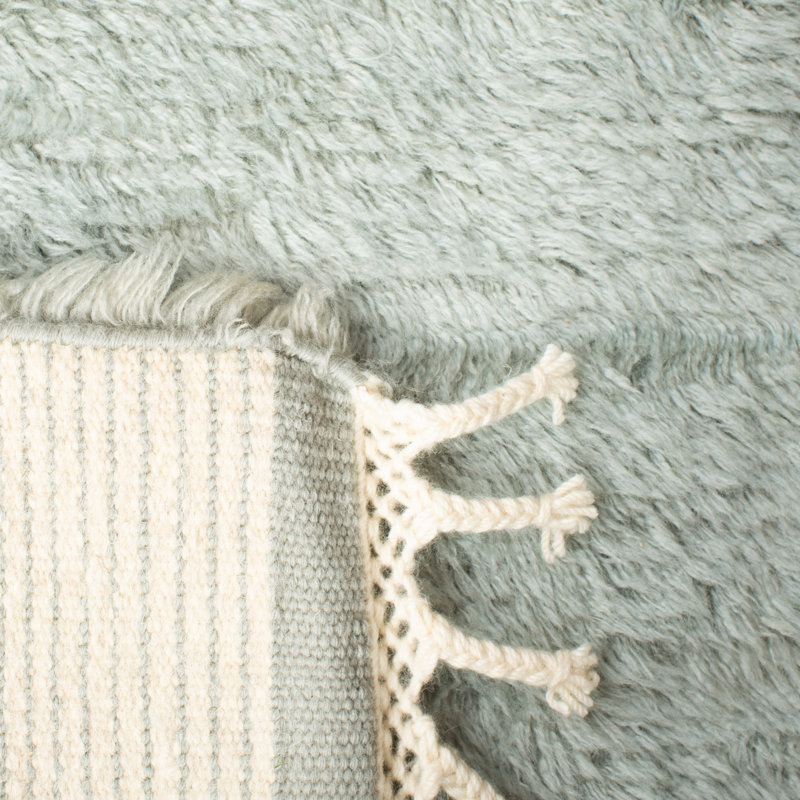 Janik Solid Colour Wool Hand Woven Area Rug, Rectangle 122 x 183 cm