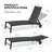 Jedidja Metal Adjustable Reclining Outdoor Chaise Lounge Chair Set with Wheels-397611431