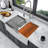 Double Bowl(50/50) Farmhouse Sink Workstation - 33 Inch Kitchen Sink Stainless Steel 16 Gauge Apron Front Kitchen Sink