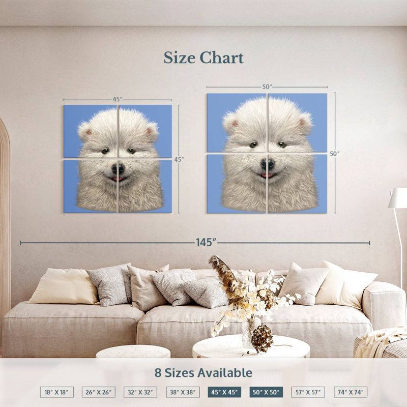 Brampt Samoyed Puppy, 50" H x 50" W
