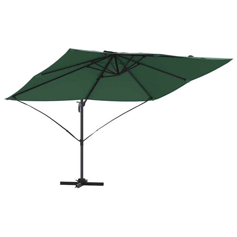 Cantilever Parasol with Pulley Lift, 260cm H x 251cm W x 251cm D, Green