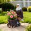 Jardinières en résine durable, grand décor de souche d'aigle rustique pour jardin de patio