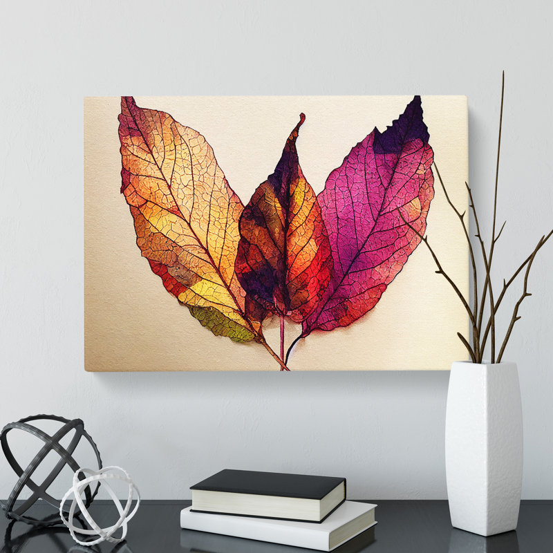 Watercolour Plant Leaf Vol.2 - Wrapped Canvas, 35cm H x 50cm W x 3cm D