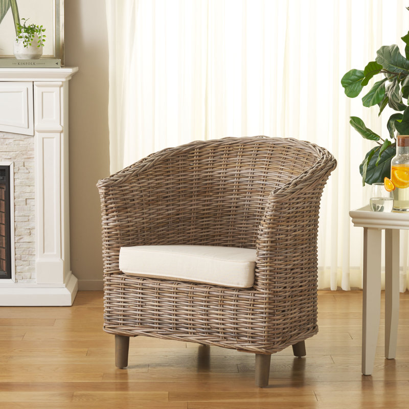 Iraan Rattan Barrel Chair, Natural