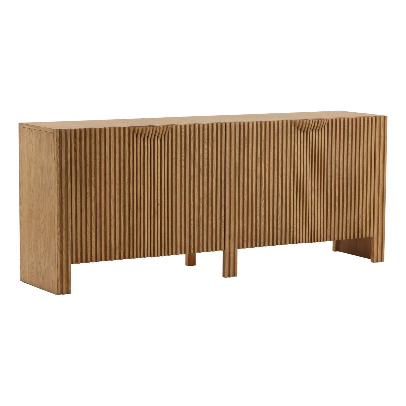 Fallon 41" Wide Oak Wood Sideboard, Natural, 32" H x 78.5" W x 18" D
