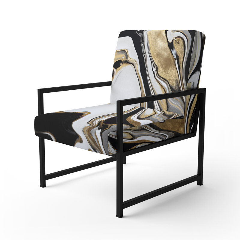 Fauteuil d'appoint Darende, Noir, noir, noir, noir