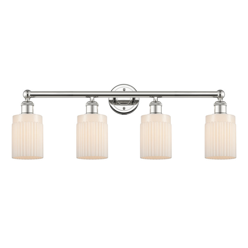 Kamena 4 - Light Dimmable Vanity Light, Matte White, Polished Nickel