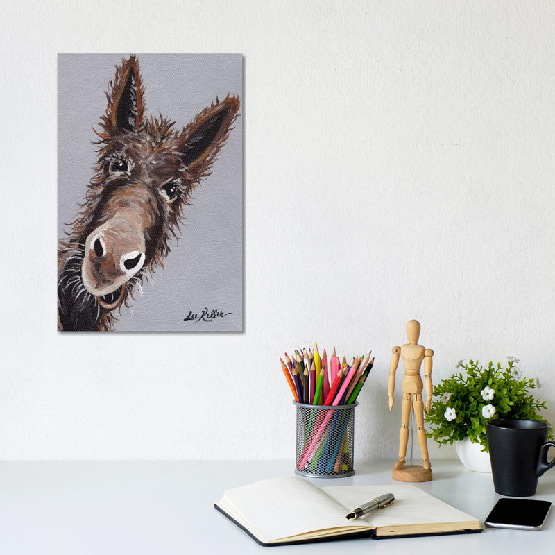 Rufus The Donkey - Wrapped Canvas Print, 20.32 cm H x 30.48 cm W