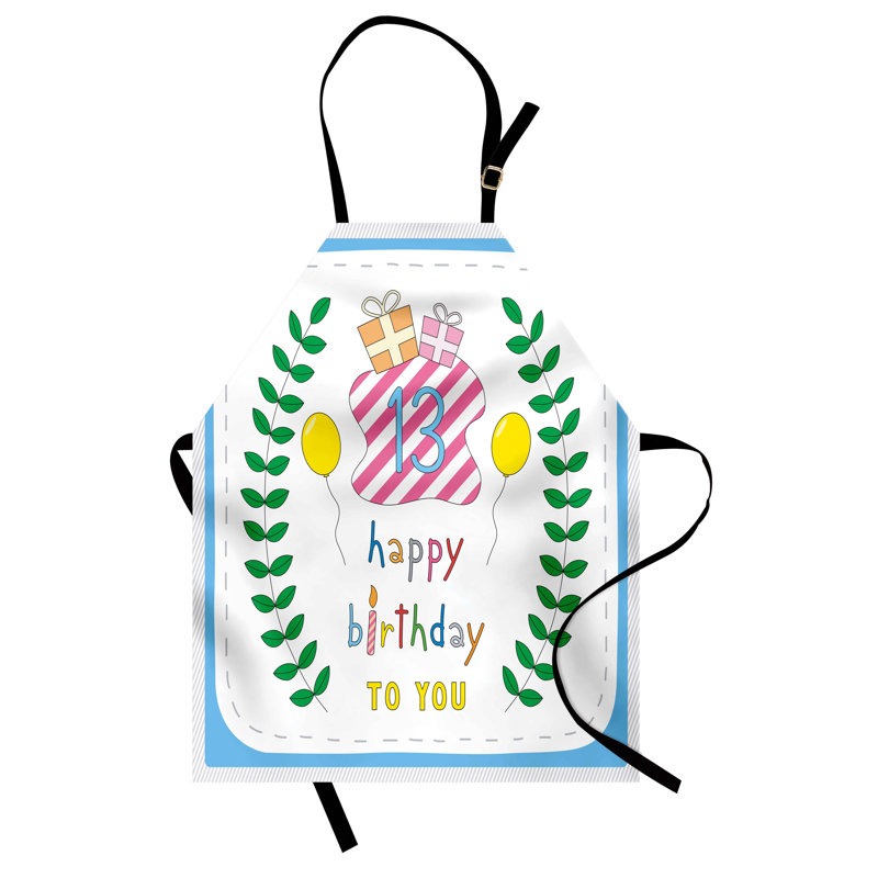 Birthday No Pattern Bib Apron