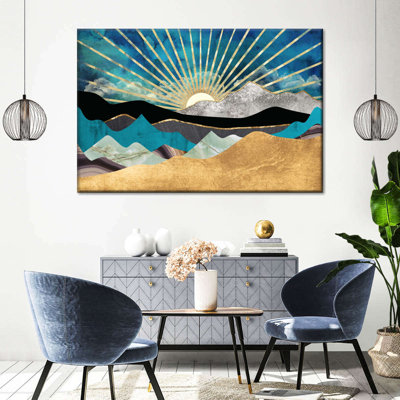 Impression sur toile Mountain Sunset II