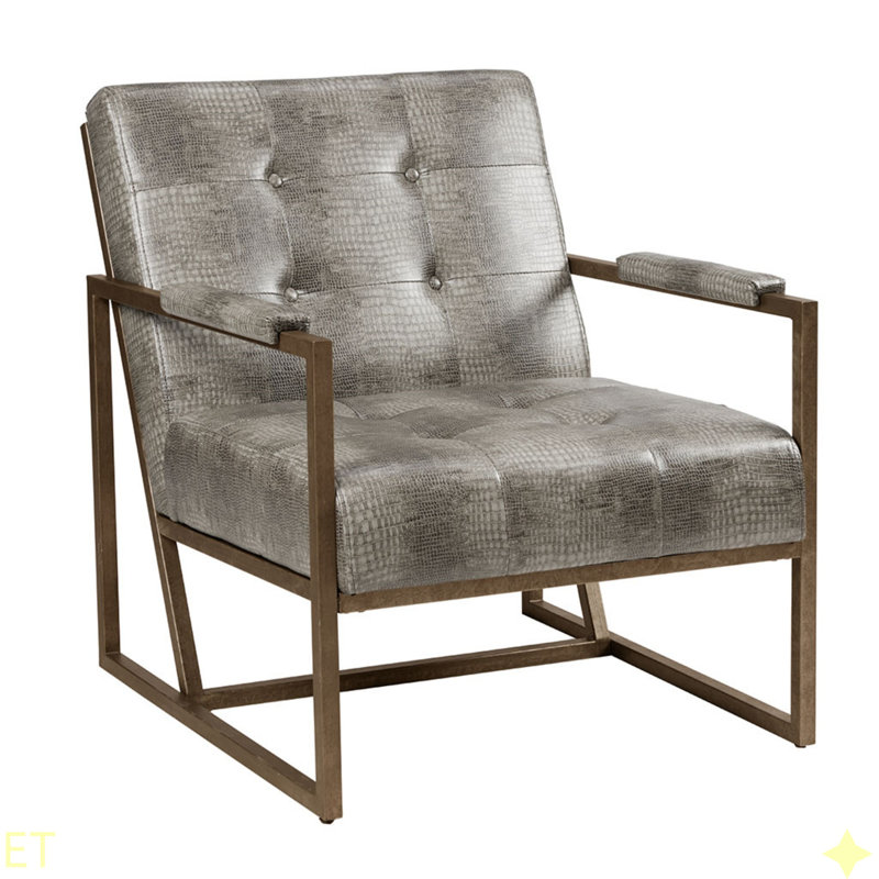 Méridienne, fauteuil au fini bronze antique
