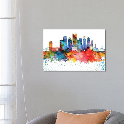 Pittsburgh Skyline - Wrapped Canvas Painting