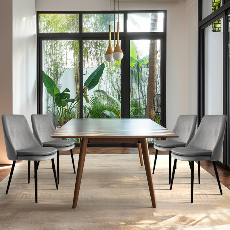 Ensemble de 4 chaises d'appoint sans accoudoirs George Oliver