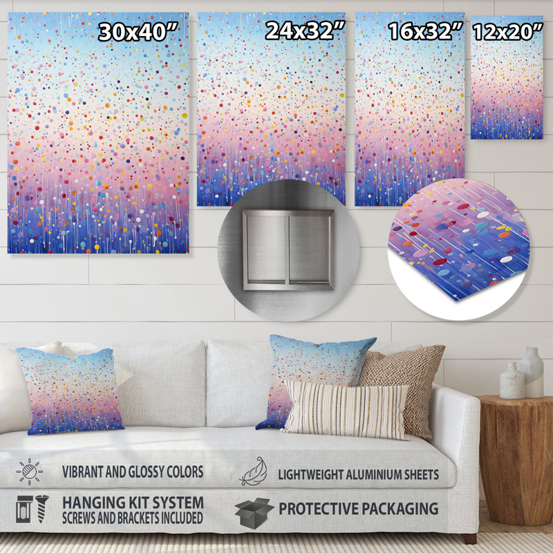 Minimalisme arc-en-ciel I - impression murale abstraite en métal, H 20 po x l 12 po x P 1 po