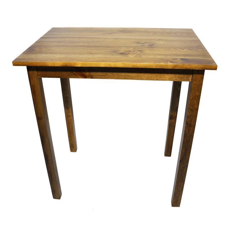 Brianne Pine Solid Wood Dining Table, 110cm H x 60cm W x 120cm L, Oak