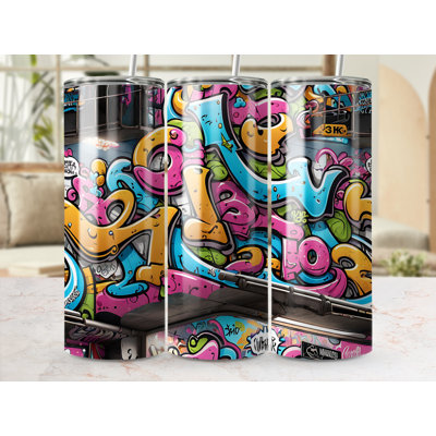 Choose Handmade Tumblers 591 mL Vacuum Insulated Stainless Steel (18/8) Travel Tumbler with Straw