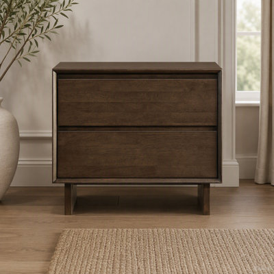Hemlock Warm Brown 2-drawer Nightstand Bedside Table