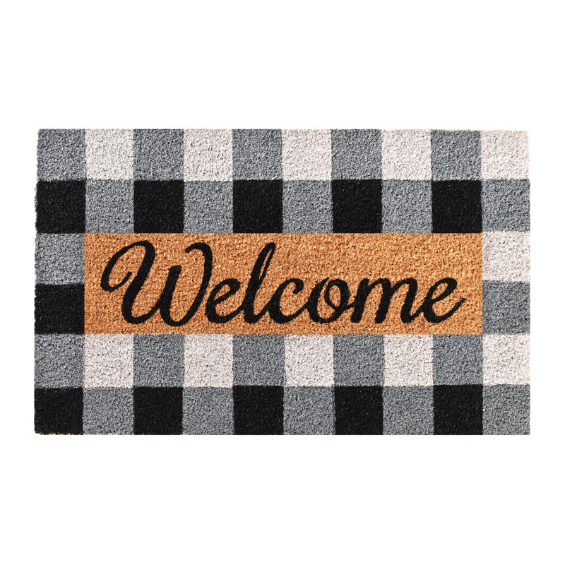 Joli tapis d'extérieur antidérapant Ura, L 29 po x l 17 po, Gris