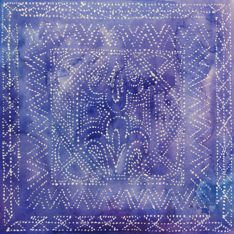 Batik Nebula II by Grace Popp - Wrapped Canvas Painting, 51cm H x 51cm W