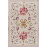 Hand-Knotted High-Quality Beige and Peach Area Rug