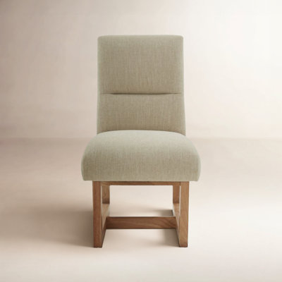 Embla Linen Side Chair in Beige
