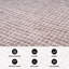Tapis d'intérieur antidérapant, lavable à la machine, texture lin, couleur noyer-1345764497-1345764509