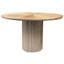Table de salle à manger Izya, plateau arrondi l 54 po, bois de pin brun