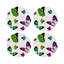 Butterflies Original Vegan Leather Round Coasters-71967375