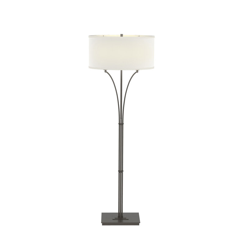 Formae 58" Floor Lamp, Natural Anna, Dark Smoke
