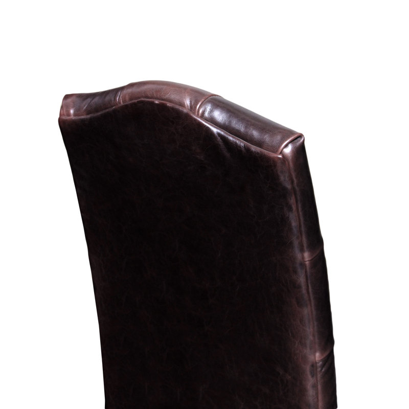 Ensemble de 2 chaises d'appoint en cuir - bourgogne