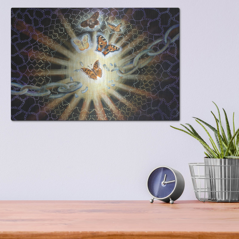 Art mural en métal luxueux «Breaking Free» par Verena Wild, 16 po x 12 po, H 12 po x l 16 po