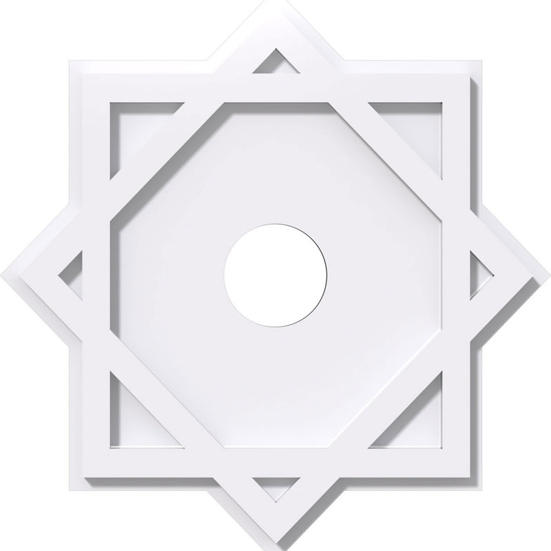 Médaillon de plafond contemporain en PVC de qualité architecturale 28 po x P 5 po x P 15 1/2 po x P 1 po Axel