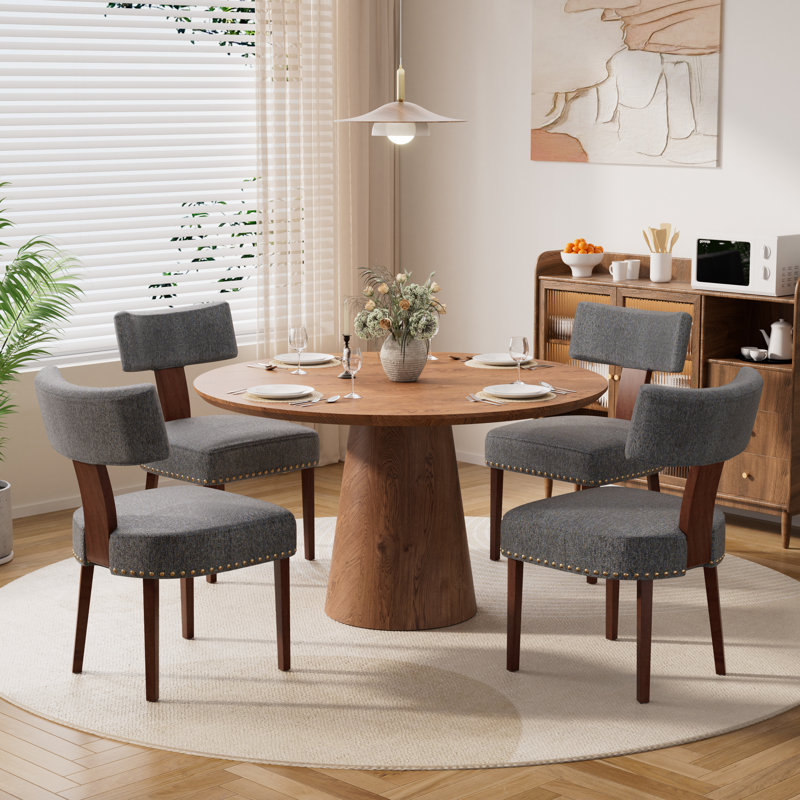 Ensemble de table de salle à manger 43 po avec chaises rembourrées 2/4/6, ferme moderne pour la salle à manger et la cuisine