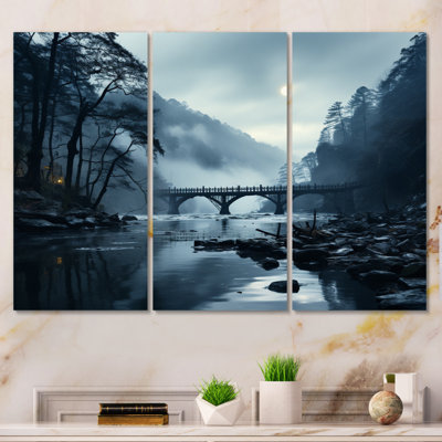 Pont bleu en silence II 3 pièces