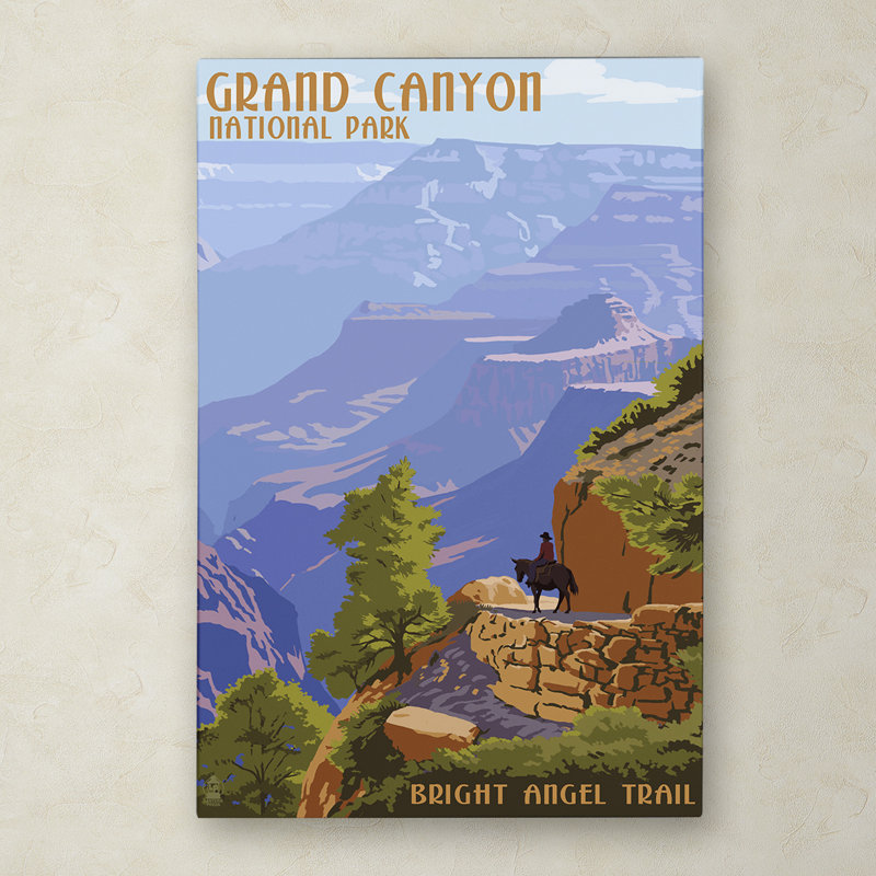 Grand Canyon National Park Bright Angel Trail Canvas Art